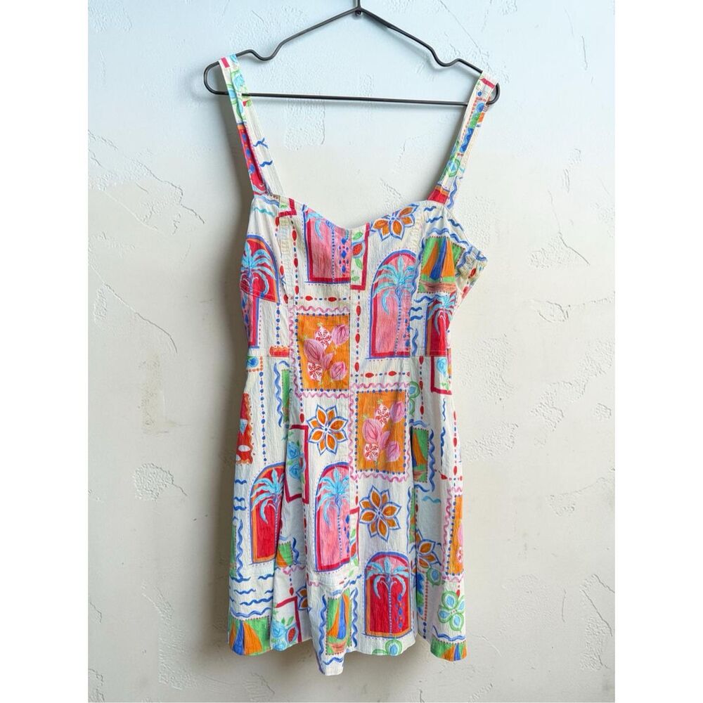 Avec Les Filles (Anthropology) Postcard Patchwork sweetheart mini dress